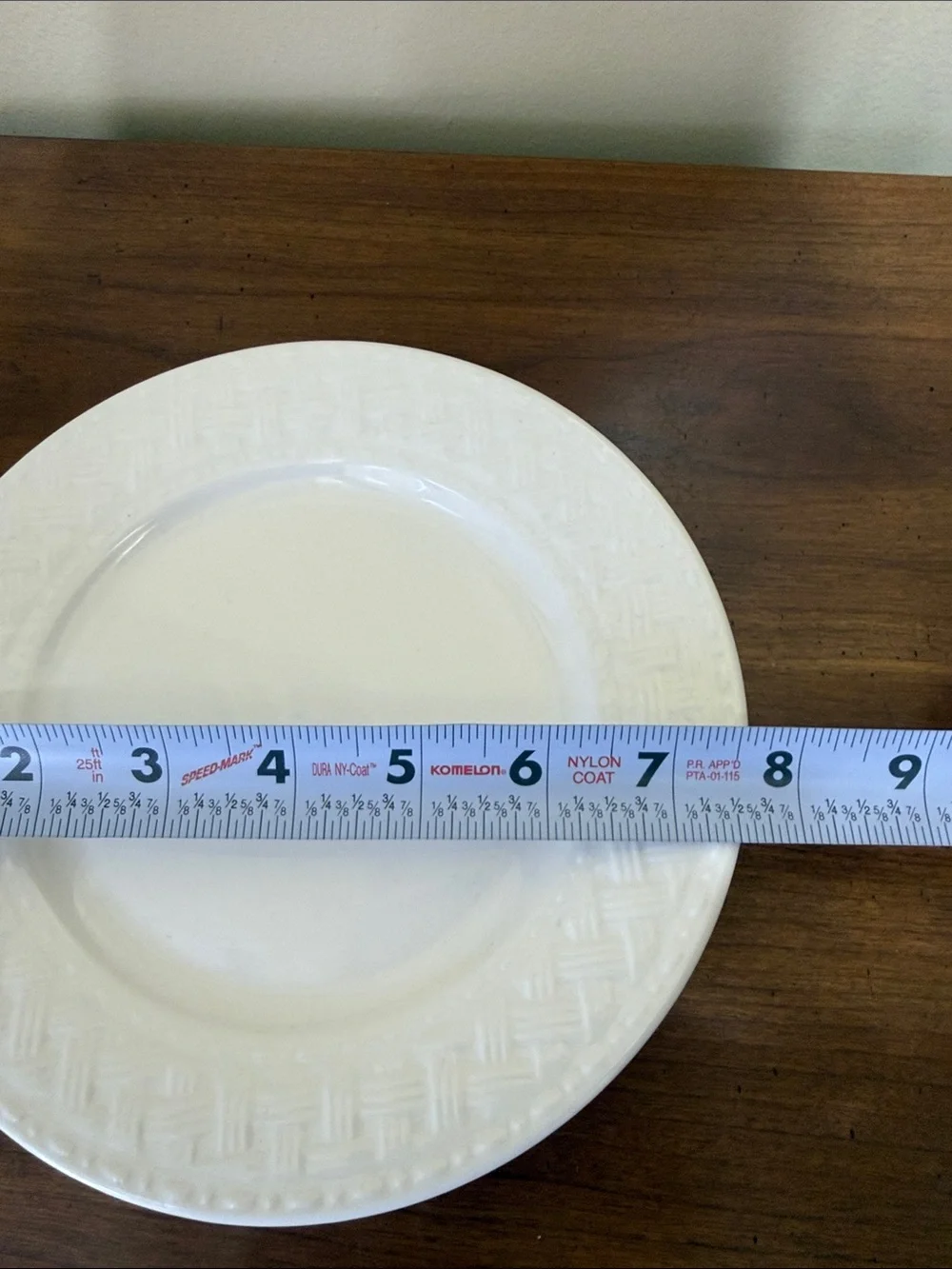Pfaltzgraff White Embossed Rim Salad Plates - Set of 4